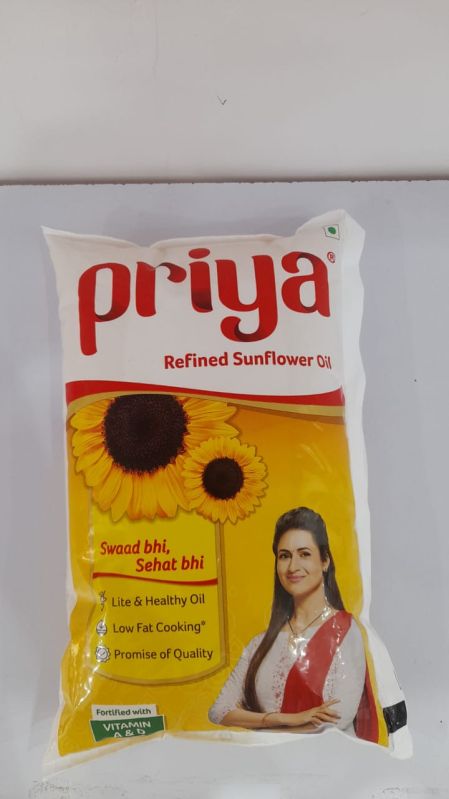 Priya Sunflower Oil, Packaging Size : 1L