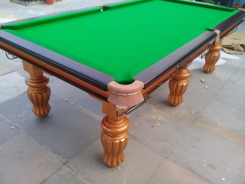 Polished Natural Wood MEBS007 Mini Snooker Table, Size 10X5 Ft