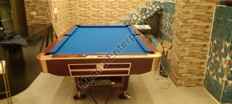 Brown Rectangular Polished Natural Wooden 500kg billiard american table, for Playing Use, Sports Home