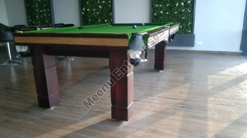 Green Rectangular Polished Natural Wooden Mebs001 Pool Table, For Playing Use, Size/dimension : 8x4