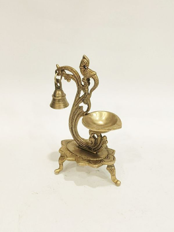 Brass Diya With Bell