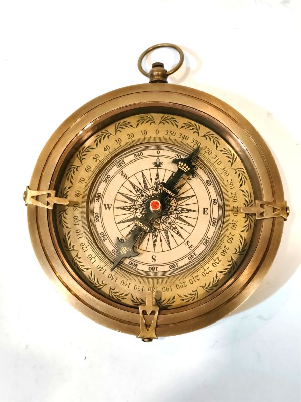 Alvi and Co. Handmade Brass Desk Paperweight Compass: A Timeless Nautical Treasure