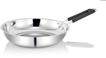 Silver SS 014 Stainless Steel Fry Pan