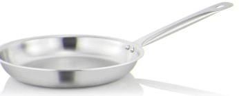 Chiaro Silver Stainless Steel TP013 Triply Fry Pan