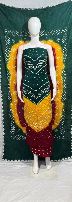 Printed Ladies Bandhani Dress Fabric, Occasion : Regular Wear
