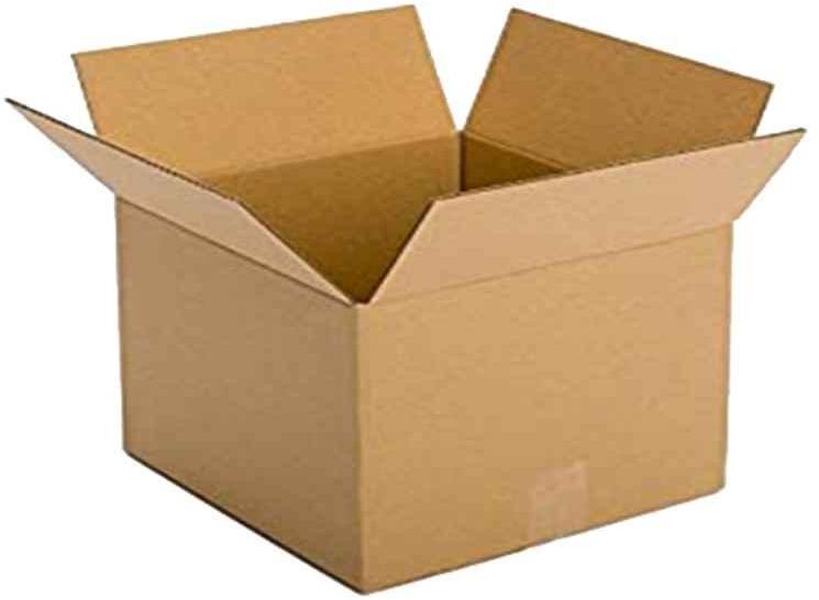 Brown Rectangular Corrugated Cardboard Box, Pattern : Plain