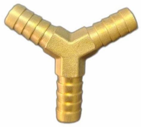 Metallic Golden Round Brass Y Joint Nipple, For Milk Storage, Feature : Durable, Fine Finished, Light Weight