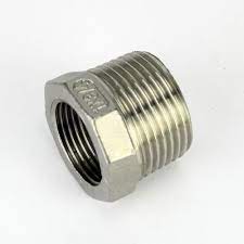 Silver Cylindrical Polished Stainless Steel IC Bush, for Pipe Fittings, Pattern : Plain