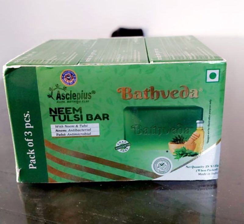 Bathveda Bar Neem & Tulsi Soap, Packaging Size : 100gm, 50gm