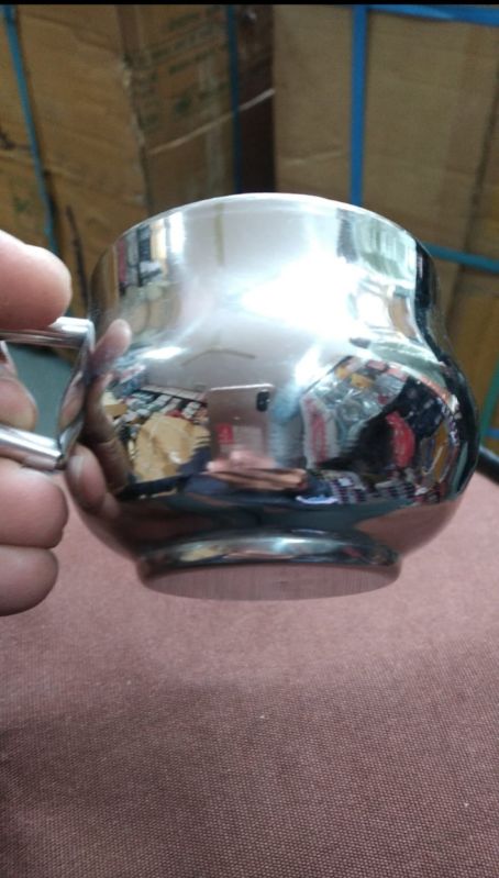 Round metal cup, for coffee, tea