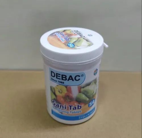Tablet DEBAC Sani Tab S4 Food Sanitiser, for Water Disinfectant, Packaging Type : Bottel