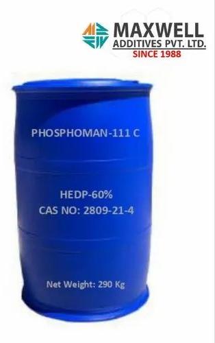 Transparent Liquid Phosphoman 111C HEDP 60%, for Industrial, Packaging Size : 65 Kg Carboy