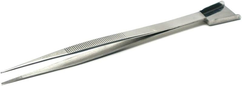 Grey Stainless Steel Polished Seed Tweezer, for Laboratory, Certification : ISI Certified