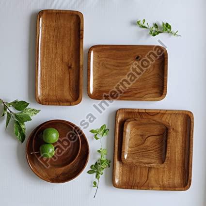 Wooden Platter Set
