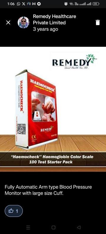 haemoglobin color scale kit