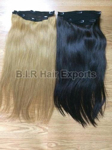 Clip In Virgin Hair Extension, for Parlour, Personal, Style : Wavy