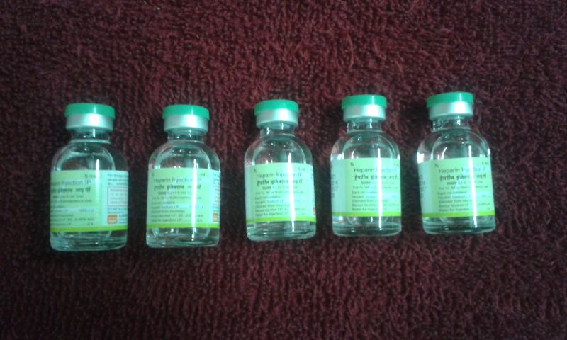 Heparin Sodium Injection Porcine and Bovine, Packaging Type : Glass Bottles