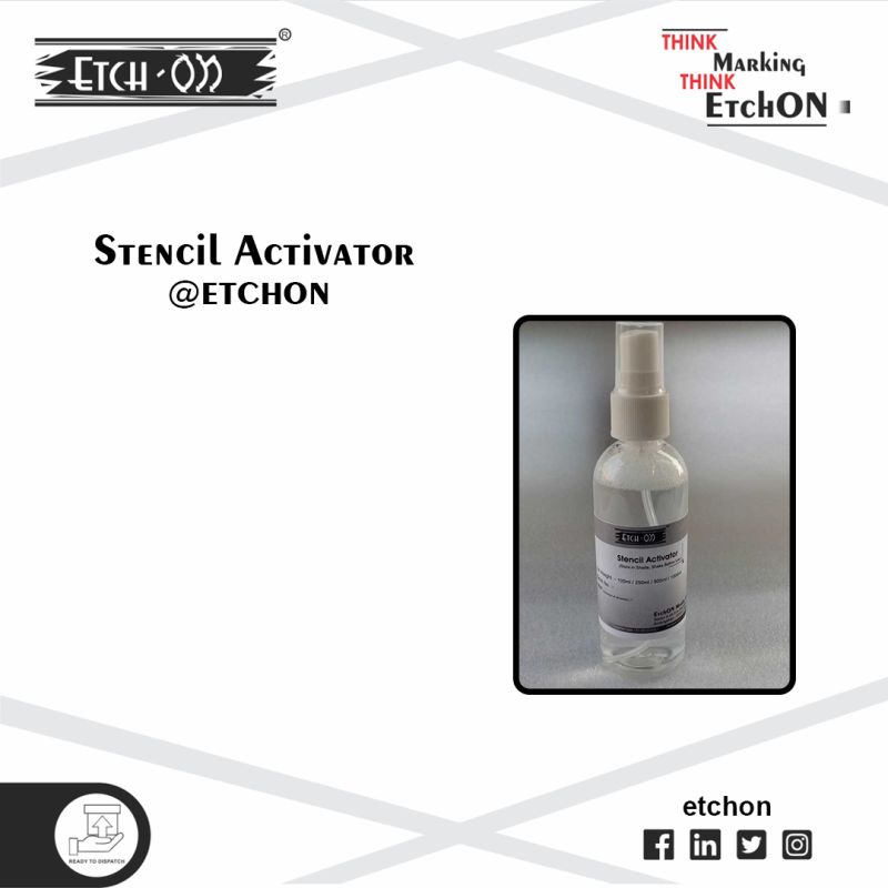 White EtchON Electric Liquid base Metal Etching Stencil Activator, Automatic Grade : Semi Automatic