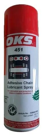 White OKS 275 g Adhesive Chain Lubricant Spray, for Industrial, Form : Aerosol
