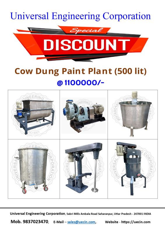 Cow Dung Paint Plant Making Machine