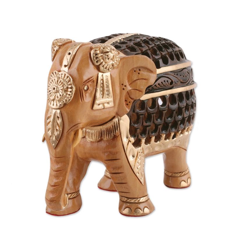 Wooden Jali Cut Elephant