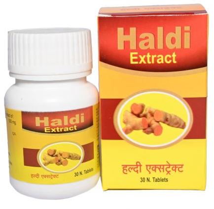 Haldi Extract Tablets, Packaging Type : Plastic Bottle