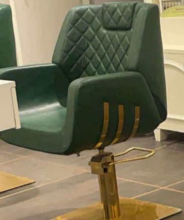 Plain Polished Metal Green EVA Salon Chair, Size : Standard