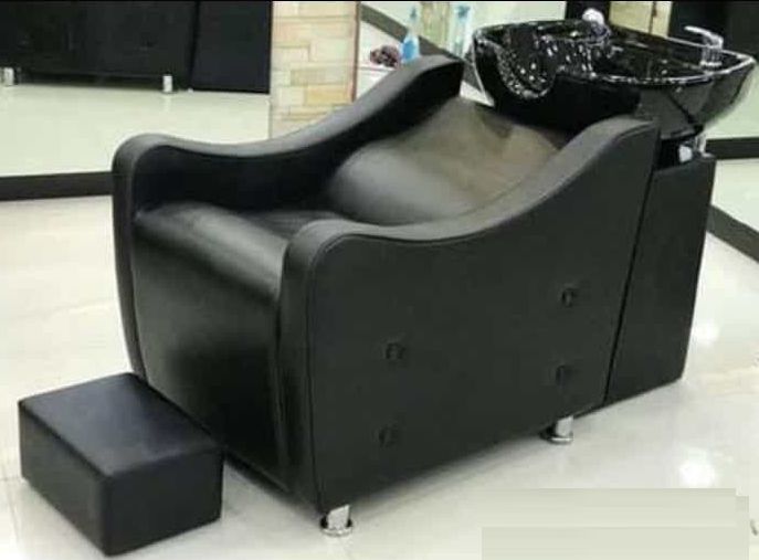 Rectangular Polished Metal Oskar Black Salon Chair, for Saloon, Size : Standard