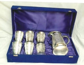 Rectangular Silver Plated Brass Lemon Set, for Party Servings, Style : Royal, Antique