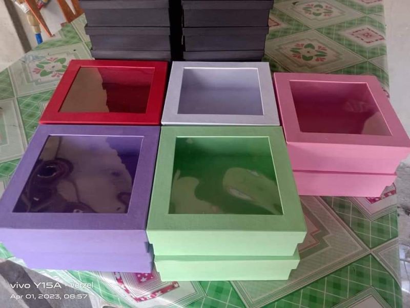 Printed Polished Cardboard packaging gift boxes, Size : 9x9x5, 7x7x4, 5x5x3, 21x21x11, 19x19x10, 15x15x8
