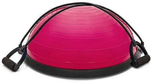 Red Round Rubber Bosu Balance Ball, for Gym Use, Size : 65 cm