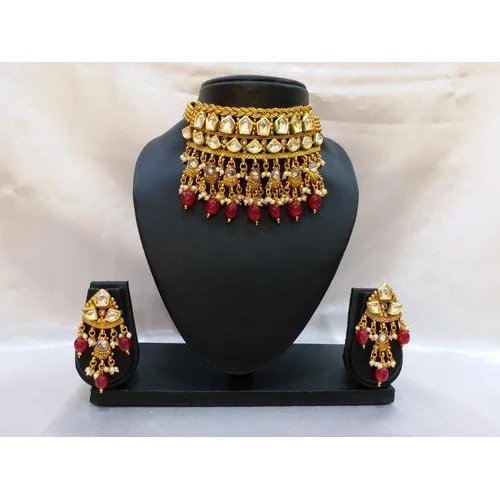 Golden Traditional Choker Necklace Set at Rs 400 / Set in Mumbai KYRIA