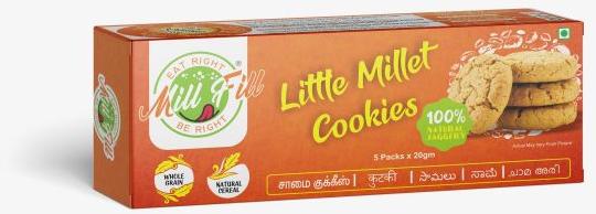 Soft Millfill Little Millet Cookies, for Direct Consuming, Eating, Home Use, Certification : FSSAI Certified