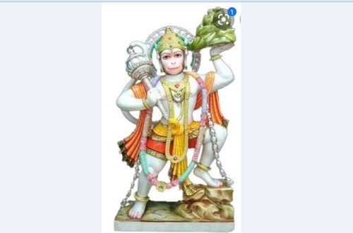 2.5 Feet Marble Hanuman Statue