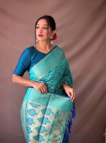 Embroidered Ladies Silk Designer Saree, Occasion : Festive Wear