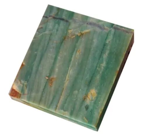 Polished Square Green Quartz Stone, for Making Statues, Jewelry, Glass ( Dining Table)