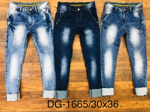 Men Faded Denim Jeans, Waist Size : 30, 32, 34 36