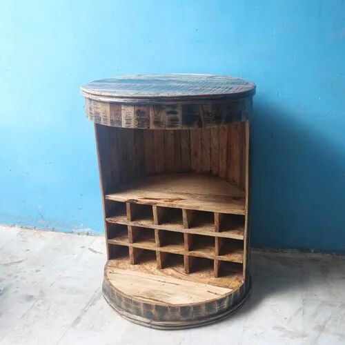 Wooden Bar Counter Table, Shape : Round