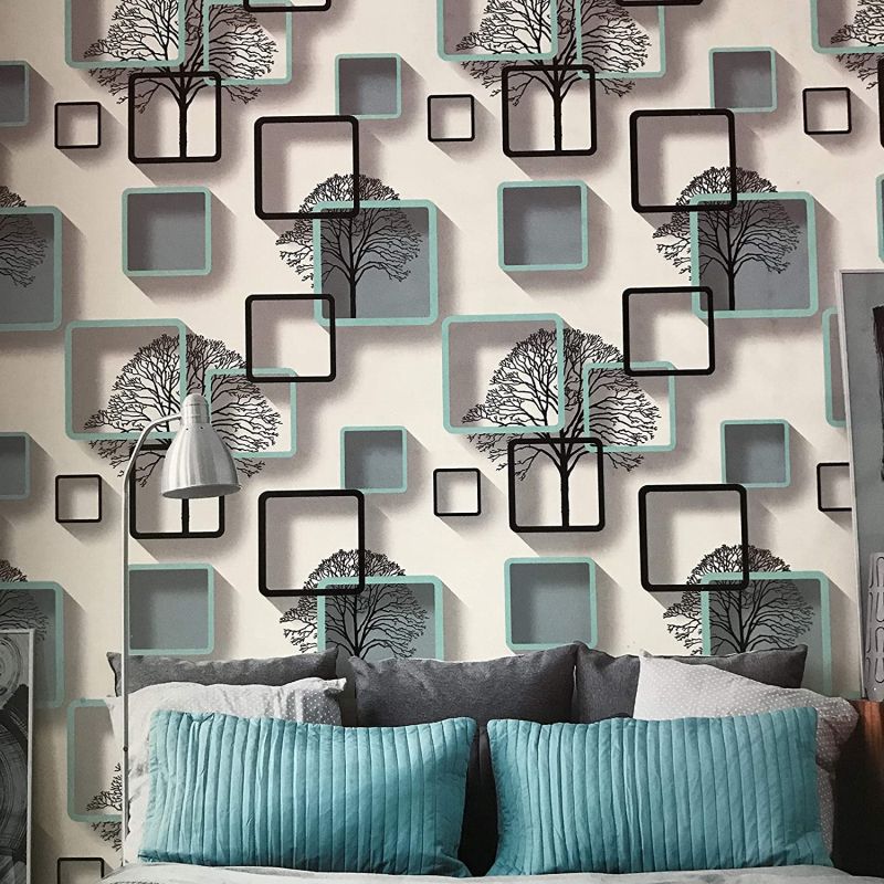 Multicolor Rectangular Pvc Printed Living Room Designer Wallpaper, for Decoration, Size : 3x6ft