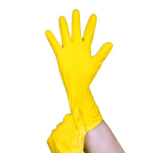 Latex Polymer Chlorinated Household Glove, Size : All Size