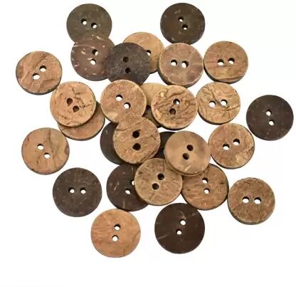 Polished Coconut Shell Buttons, Packaging Type : Plastic Box