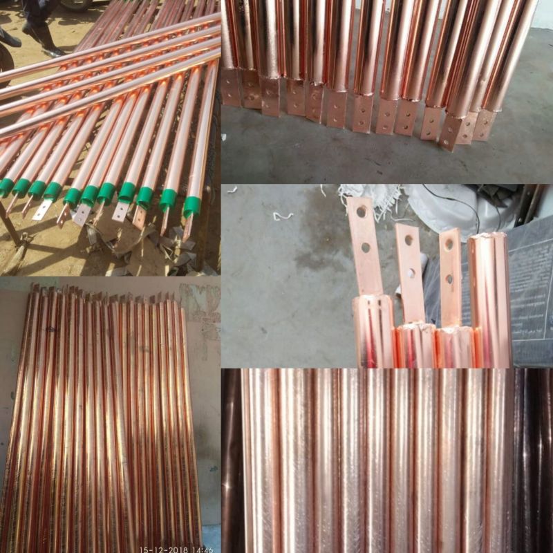 Solid Polished Copper Bonded Chemicals Electrode, For Earthing Usage, Certification : Isi Certified