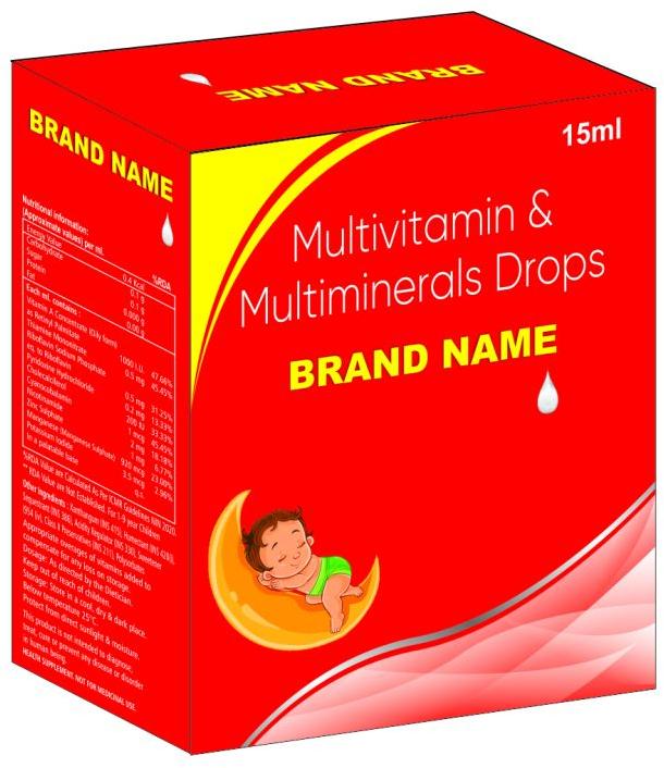 Liquid Multivitamin Drops, Packaging Size : 15 Ml