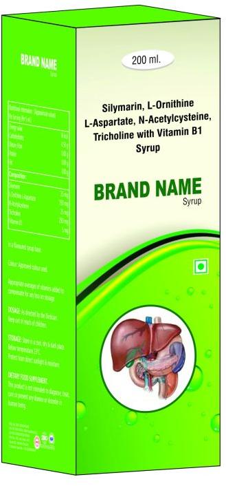 Silymarin, L-Ornithine, L-Aspartate with B-Complex Suspension, for Clinical, Hospital, Packaging Type : Glass Bottle