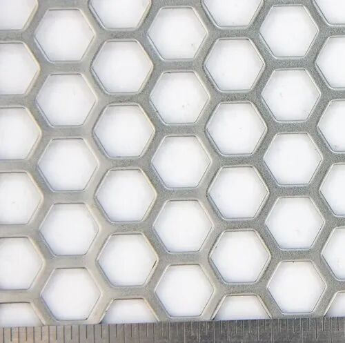 Copper Hexagonal Perforated Sheet