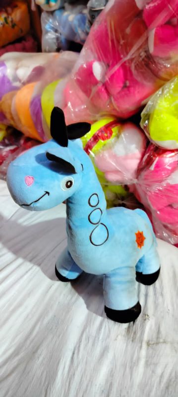 Blue Cotton Horse Soft Toy, for Baby Playing, Technics : Machine Made