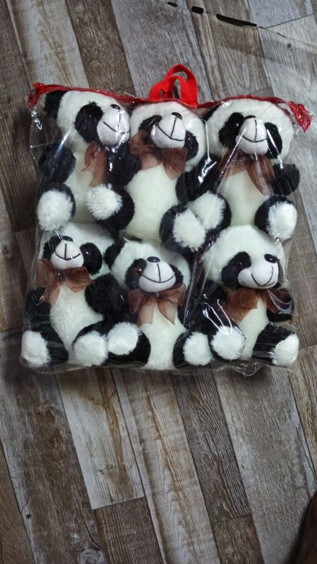 Black Cotton Small Panda Soft Toy, for Baby Playing, Packaging Type : Plastic Bag
