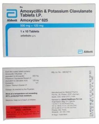 Amoxycillin and Potassium Clavulanate Tablets, Packaging Type : Blister