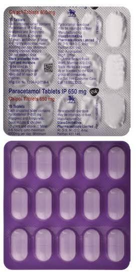 Calpol 650mg Tablets, Medicine Type : Allopathic