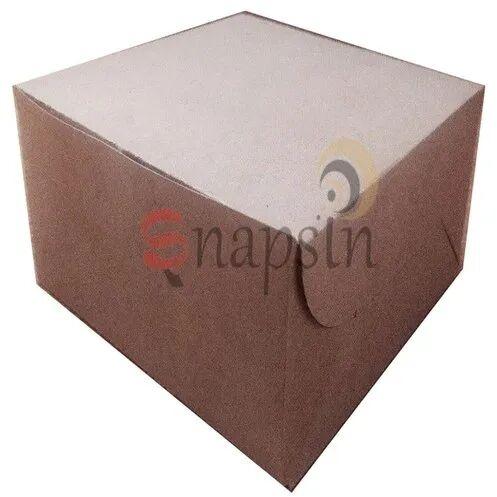 Brown Paper Cake Box, Size : 10.75x 10.75 x1.75 inch